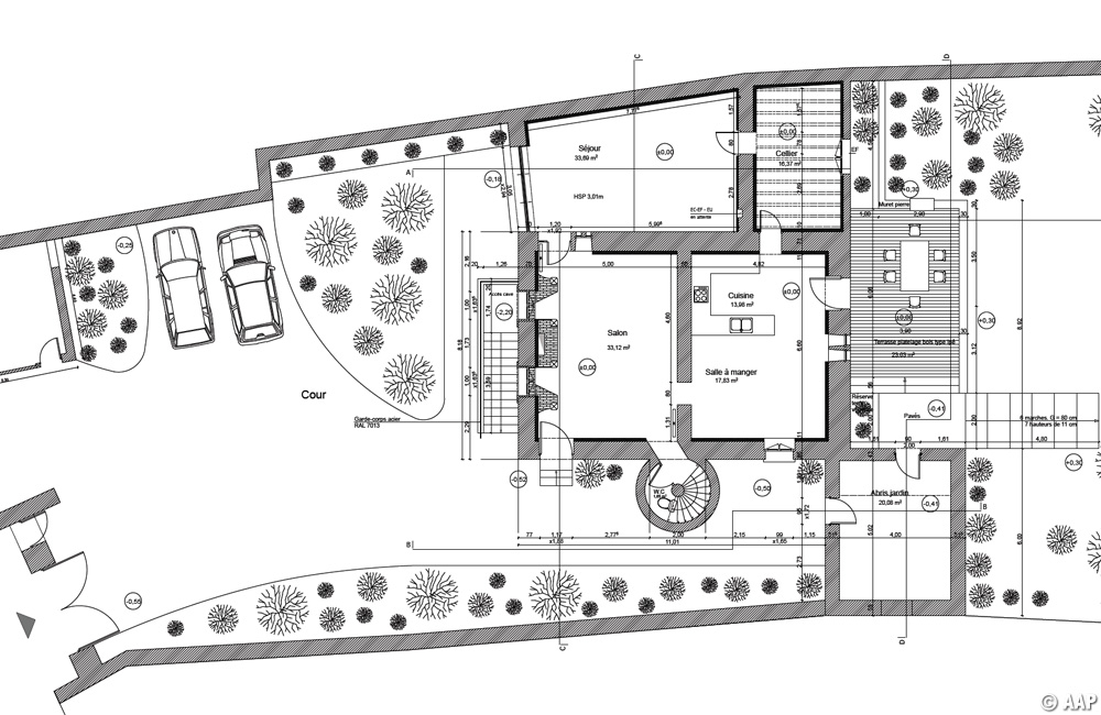 Plan d'ensemble du rez-de-chaussée - Etat projeté