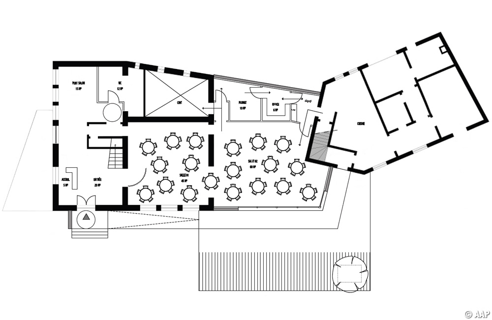 Plan du rez-de-chaussée projeté